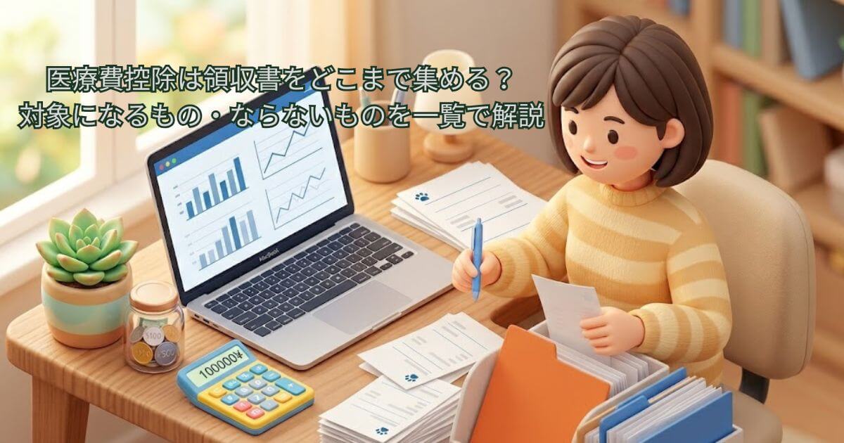 医療費控除は領収書をどこまで集める？対象になるもの・ならないものを一覧で解説