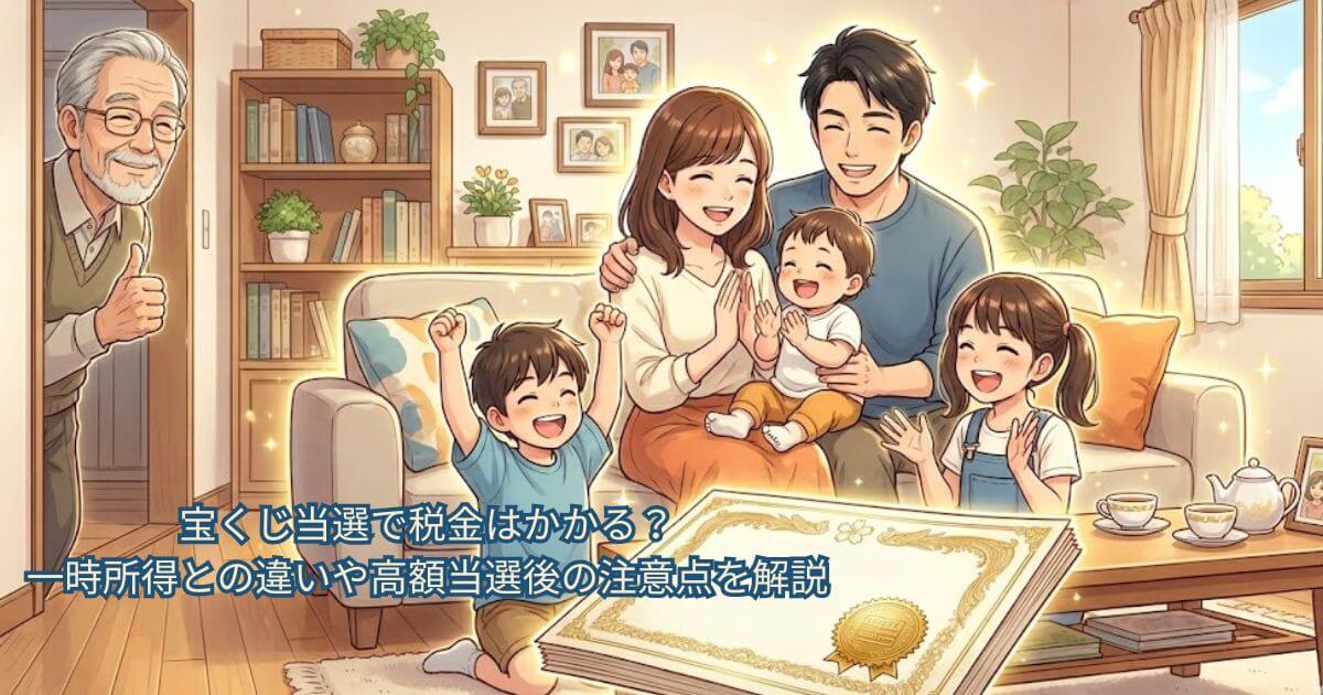宝くじ当選で税金はかかる？一時所得との違いや高額当選後の注意点を解説